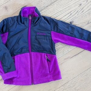 Girls Columbia fleece zip up jacket